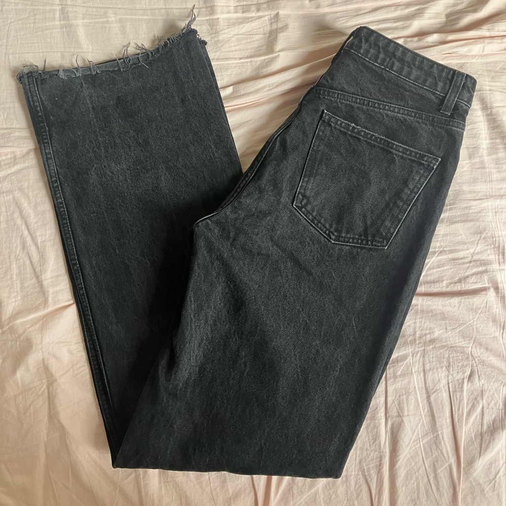 Zara Wide Leg Ripped Jeans